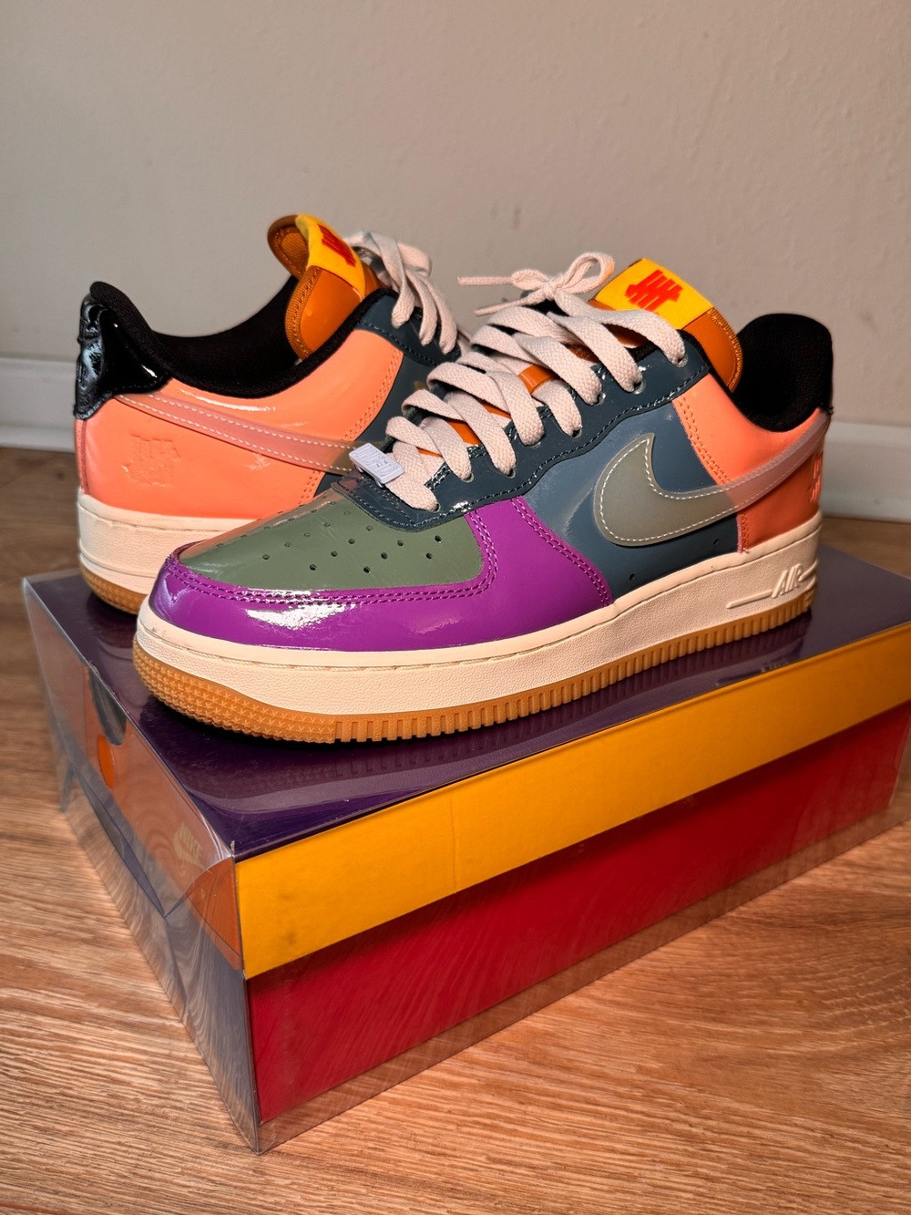 Nike Air Force 1 Undefeated - Low SP — Purple, Green, Tan, White
